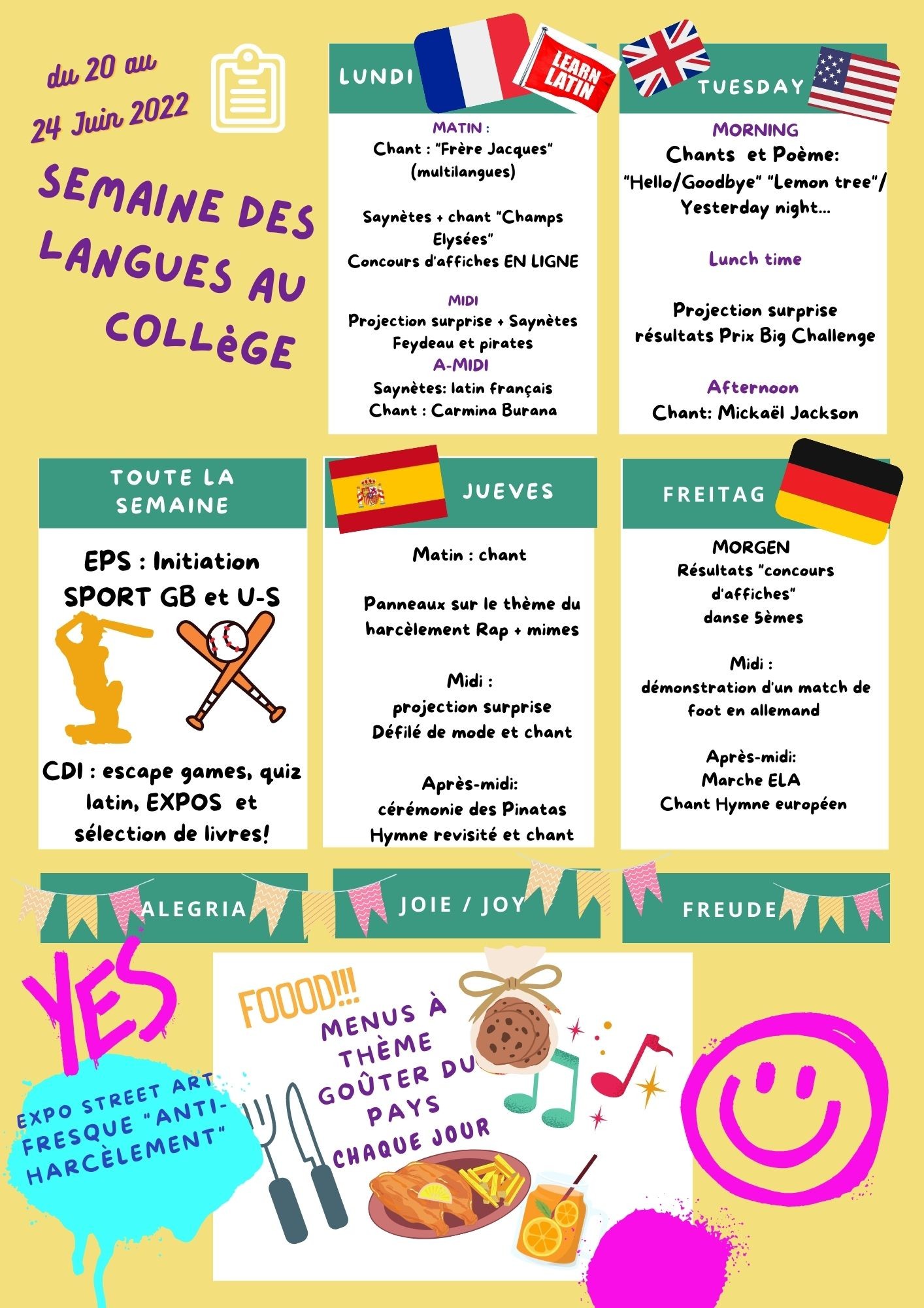 Programme Semaine des Langues 2022